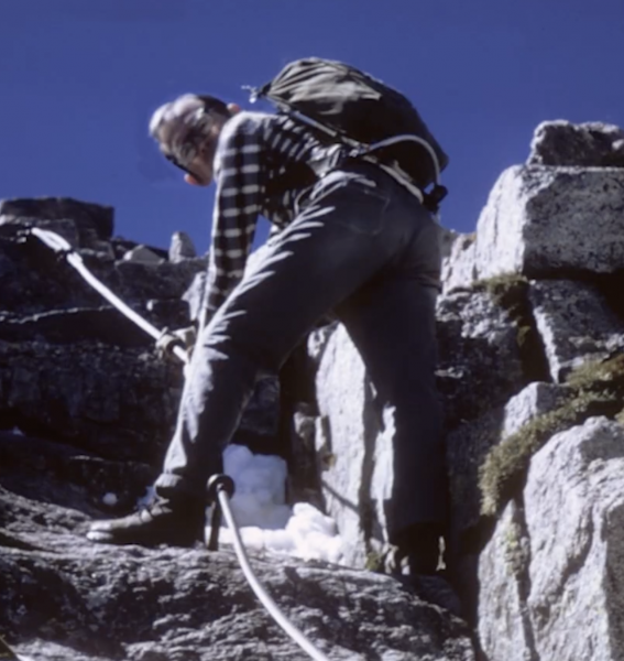 Holmes Rolston hiking Longs Peak